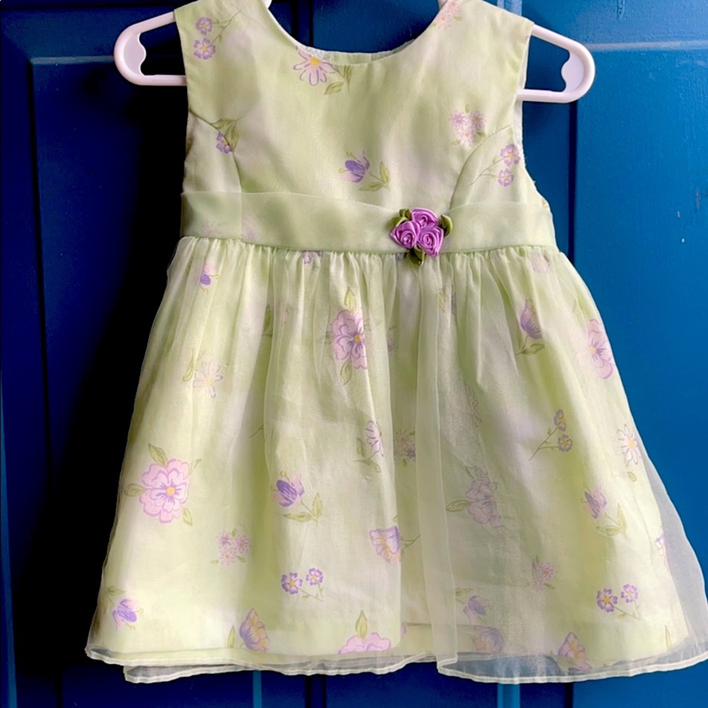 Youngland Infant 18 months mint germ flower dress